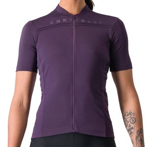 Castelli Women's Anima 4 Short Sleeve Jersey (Night Shade) (L)