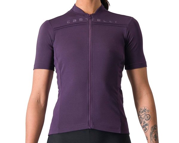 Castelli Women's Anima 4 Short Sleeve Jersey (Night Shade) (L)