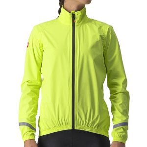 Castelli Women's Emergency 2 Rain Jacket (Brilliant Yellow) (S)