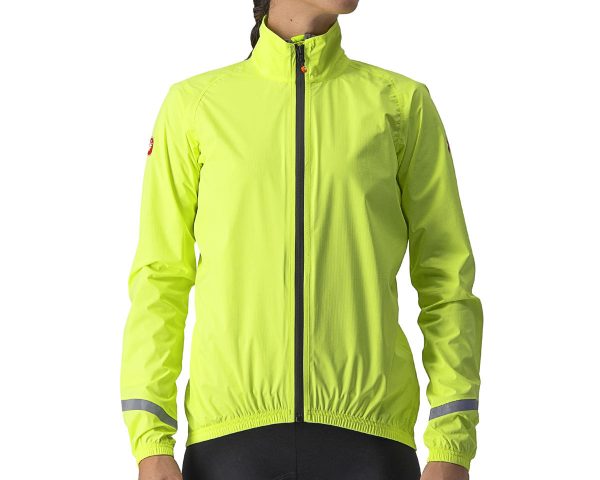 Castelli Women's Emergency 2 Rain Jacket (Brilliant Yellow) (S)