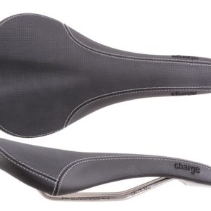 Charge Bikes Spoon Saddle (Black) (Titanium Rails) (140mm)