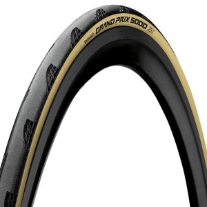 Continental Grand Prix 5000 Road Tire (Black/Cream Skin) (700c) (25mm) (Folding) (Black Chili)