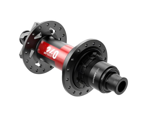 DT Swiss 240 Disc Brake Hubs (Black/Red) (6-Bolt) (SRAM XD) (Ratchet DEG) (12 x 157mm) (32H) (J-Bend