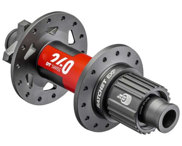 DT Swiss 240 Disc Brake Hubs (Black/Red) (6-Bolt) (Shimano Microspline) (54T Ratchet EXP) (12 x 148m