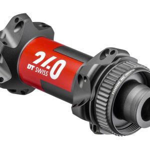 DT Swiss 240 Disc Brake Hubs (Black/Red) (Centerlock) (Front) (12 x 100mm) (24H) (Straight Pull)