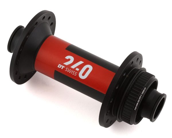 DT Swiss 240 Disc Brake Hubs (Black/Red) (Centerlock) (Front) (15 x 110mm (Boost)) (28H) (J-Bend)