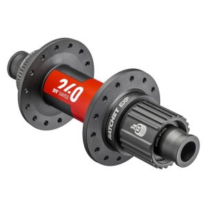 DT Swiss 240 Disc Brake Hubs (Black/Red) (Centerlock) (Shimano Microspline) (Rear) (12 x 148mm (Boos