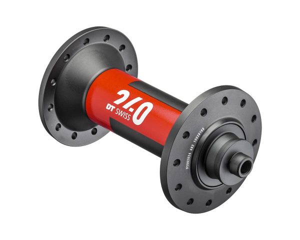 DT Swiss 240 Rim Brake Road Hubs (Black/Red) (Front) (QR x 100mm) (20H) (J-Bend)