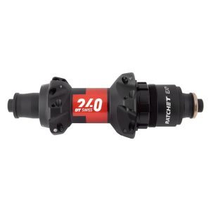 DT Swiss 240 Rim Brake Road Hubs (Black/Red) (SRAM XDR) (Rear) (QR x 130mm) (24H) (Straight Pull)