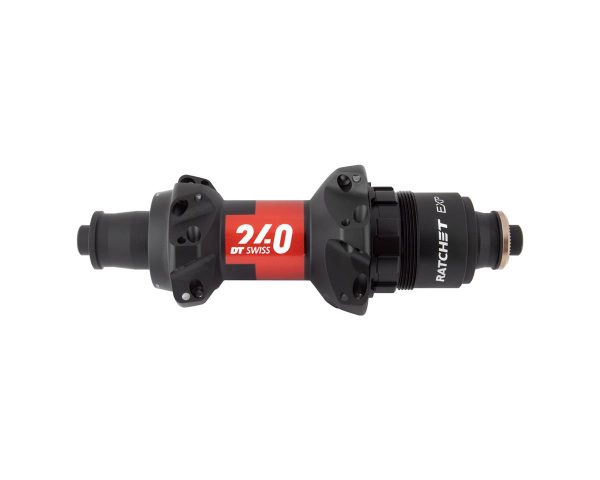 DT Swiss 240 Rim Brake Road Hubs (Black/Red) (SRAM XDR) (Rear) (QR x 130mm) (24H) (Straight Pull)