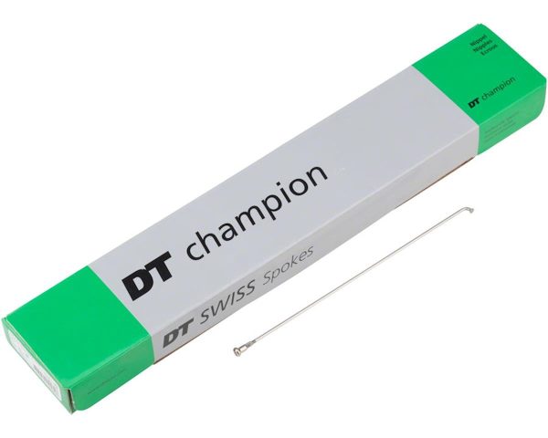 DT Swiss Champion 2.0 Blank Spokes (Silver) (Straight Pull) (315mm) (Threadless) (Box of 100)