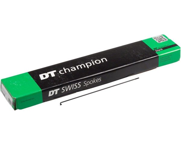 DT Swiss Champion J-bend Spoke (Black) (2.0mm) (256mm) (Box of 100)