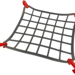 Delta Elasto Cargo Net for Bike Mounted Racks (Grey/Red)