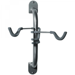 Delta | Single Bike Wall Mount Pole Rack | Gray | 1-Bike | Rubber