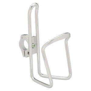 Dimension Water Bottle Cage (Silver) (w/ Adjustable Handlebar Clamp)