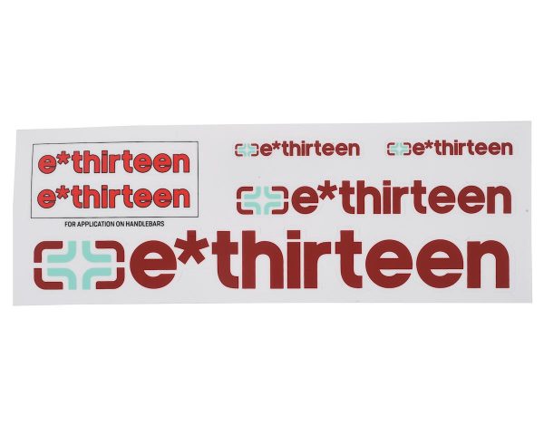 E*Thirteen Race Handlebar Decal Set (All 'Round Red)