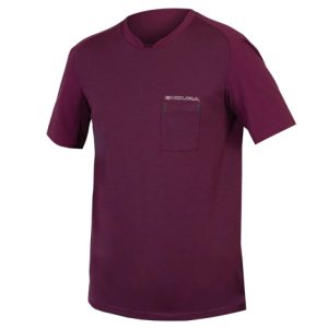 Endura GV500 Foyle Tech Short Sleeve Cycling Jersey - Aubergine / XSmall