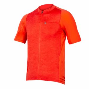 Endura GV500 Reiver Short Sleeve Cycling Jersey - Paprika / Small