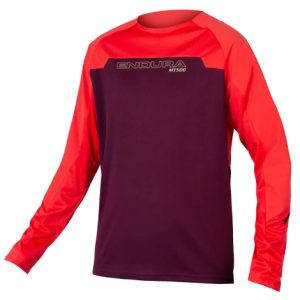 Endura MT500 Burner Long Sleeve Cycling Jersey - Aubergine / Small