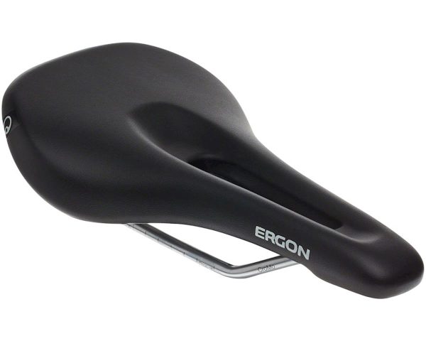 Ergon SM Women's Saddle (Black) (Chromoly Rails) (S/M)