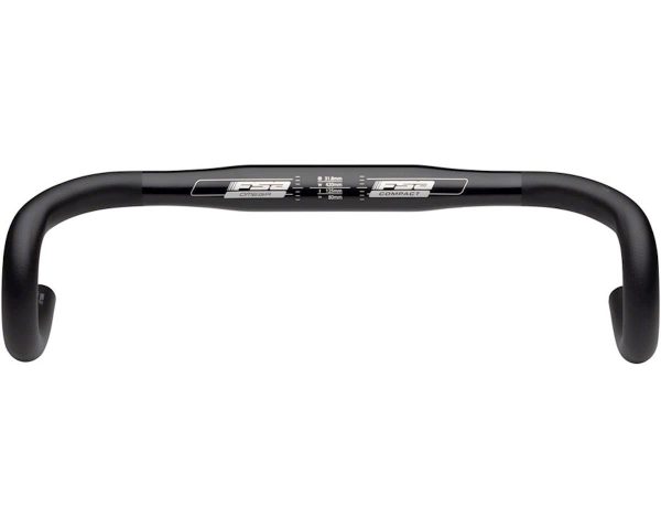 FSA Omega Compact Alloy Handlebar (Black) (31.8mm) (38cm)