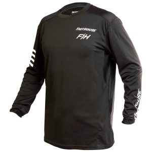 Fasthouse Inc. Youth Alloy Rally Long Sleeve Jersey (Black) (Youth L)