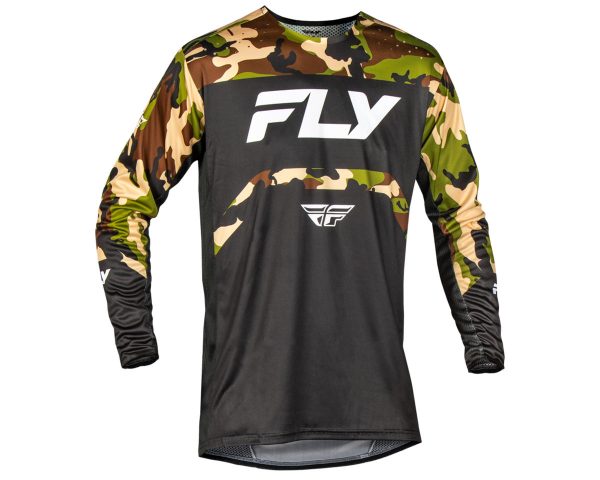 Fly Racing Youth Rayce Long Sleeve Jersey (Black/Camo) (Youth L)