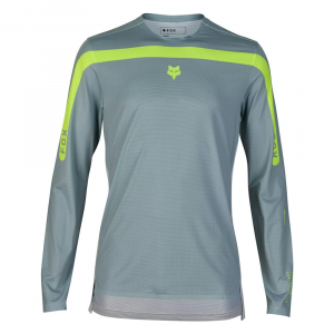 Fox Apparel | Flexair Aviation Race Long Sleeve Jersey Men's | Size Medium In Gun Metal