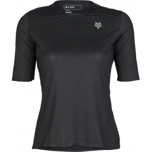 Fox Apparel | Women's Flexair Ascent Short Sleeve Jersey | Size Extra Small In Black | Polyester