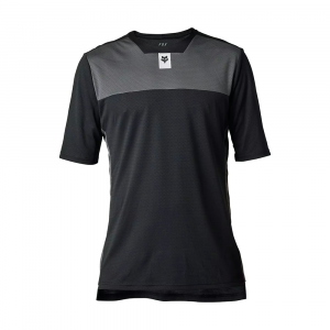 Fox Apparel | Youth Defend Short Sleeve Jersey Men's | Size Medium In Black | Polyester/elastane