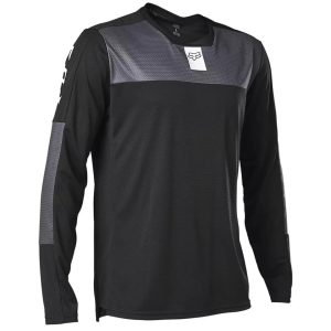 Fox Racing Defend Long Sleeve Jersey (Fox Head Black) (M)