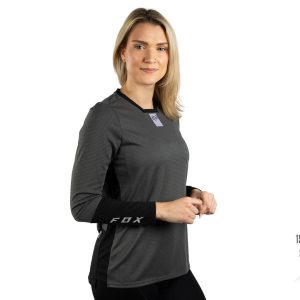 Fox Racing Women's Defend Long Sleeve Jersey (Dark Shadow) (S)