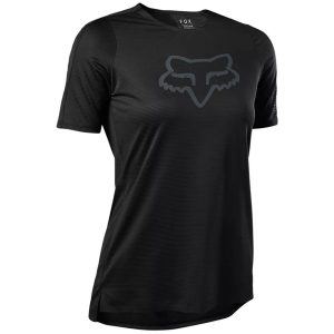 Fox Racing Women's Flexair Short Sleeve Jersey (Black) (M)