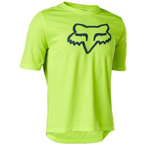 Fox Racing Youth Ranger Short Sleeve Jersey (Flo Yellow) (Youth L)