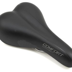 Giant Connect Comfort Saddle (Black) (Steel Rails) (174mm)