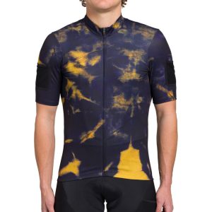 Giant x Cuore Working Title Short Sleeve Gravel Jersey (Dark Blue Washout) (XS)