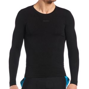 Giordana Mid Weight Knitted Long Sleeve Base Layer (Black) (L/2XL)