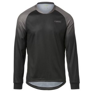 Giro Men's Roust Long Sleeve Jersey (Black/Charcoal Transition) (S)