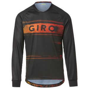 Giro Men's Roust Long Sleeve Jersey (Black/Red Hypnotic) (S)