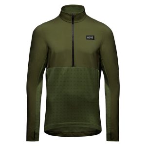 Gore Wear Men's Trail KPR Hybrid Long Sleeve Jersey (Utility Green) (L)