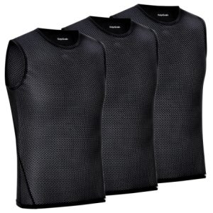 GripGrab Ultralight Mesh Sleeveless Base Layer 3-Pack - Black / Small