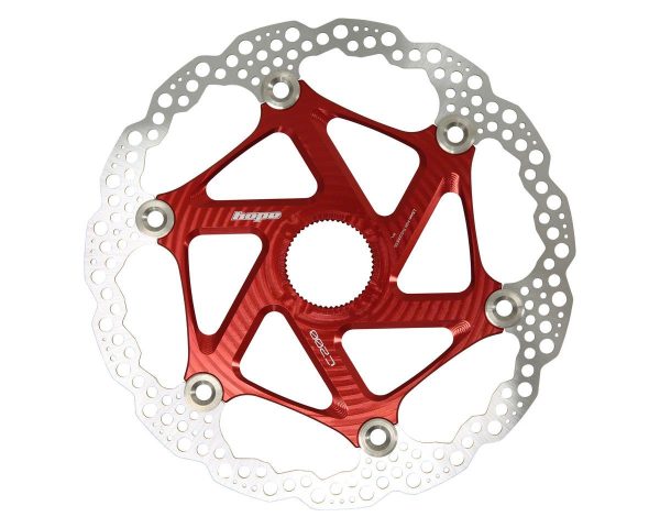 Hope MTB Floating Disc Brake Rotor (Red) (Centerlock) (200mm)