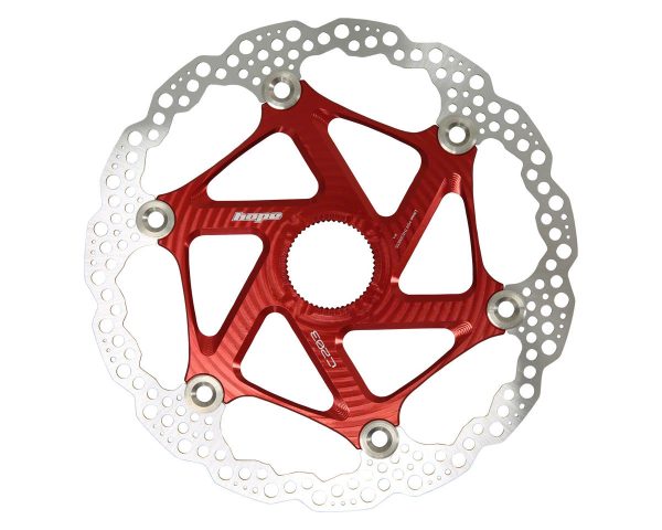 Hope MTB Floating Disc Brake Rotor (Red) (Centerlock) (203mm)