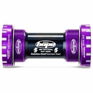 Hope Stainless Steel Road Bottom Bracket - Purple / Steel Bearings