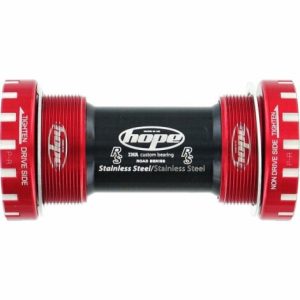 Hope Stainless Steel Road Bottom Bracket - Red / Steel Bearings