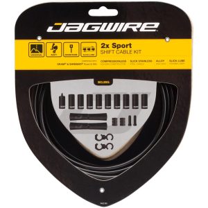 Jagwire 2x Sport Shift Cable Kit (Black) (For Shimano/SRAM) (1.1mm) (1500/2300mm) (Cables & Housing)