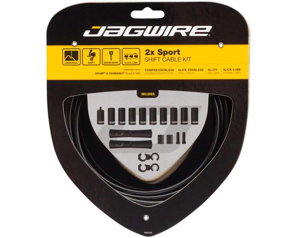 Jagwire 2x Sport Shift Cable Kit (Black) (For Shimano/SRAM) (1.1mm) (1500/2300mm) (Cables & Housing)