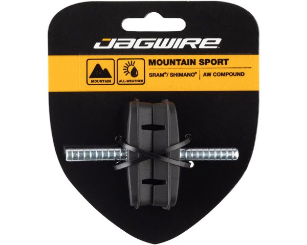 Jagwire Mountain Sport Cantilever Brake Pads (Black) (1 Pair) (53mm Pad) (Smooth Post)