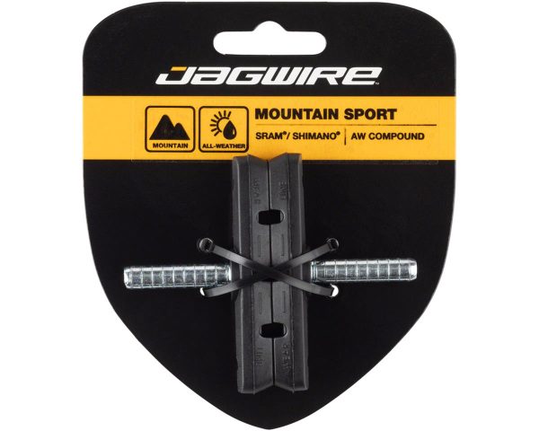 Jagwire Mountain Sport Cantilever Brake Pads (Black) (1 Pair) (70mm Pad) (Smooth Post)