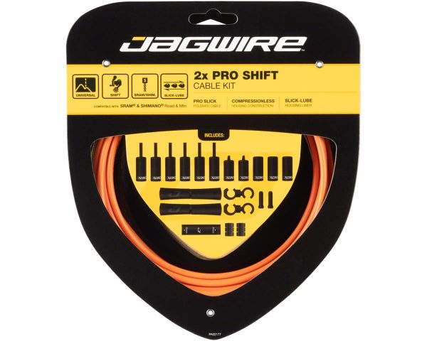 Jagwire Pro Shift Kit (Orange) (For Shimano/SRAM) (1.1mm) (2300/2800mm) (Cables & Housing)